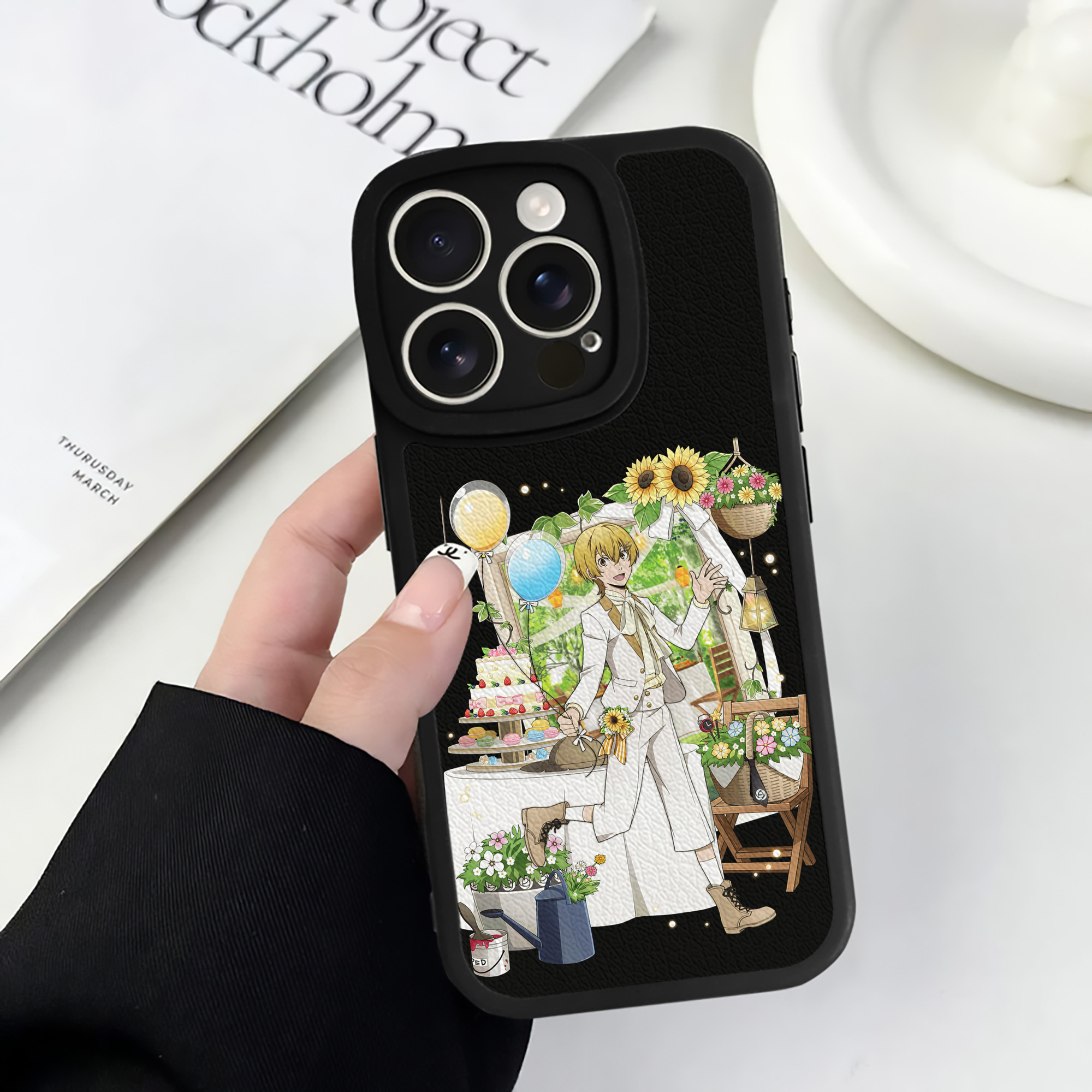 （画像用） 文豪ストレイドッグス Bungo Stray Dogs 【iPhone 16シリーズ対応】シリコンスマホケース（レザー調） 材質：シリコン